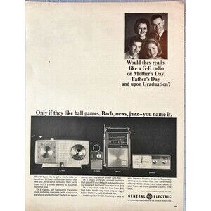 General Electric Clock Radios "General Electric-The Best" Vintage Print Ad 1964
